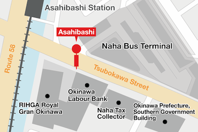 Asahihashi Ekimae Naha Bus Terminal stand